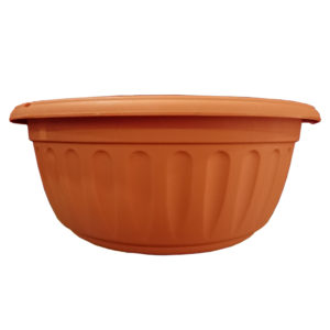 BABA No.205 Shallow Plastic Pot (Cotta) (31cmØ x 12.3cmH)