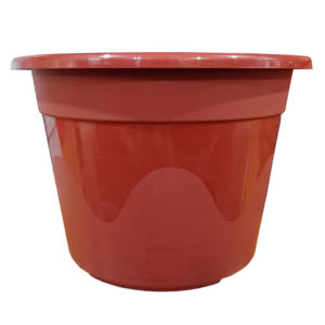 BABA No.230 Plastic Pot (Smoky Brown) (22.5cmØ x 15.4cmH)