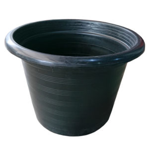Black Plastic Pot w/Hole 17″ (43cmØ x 30cmH)