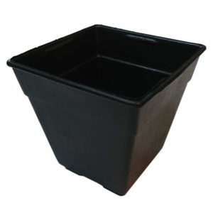 No.S501 Plastic Pot (Black) (7.5cmL x 7.5cmW x 7cmH)
