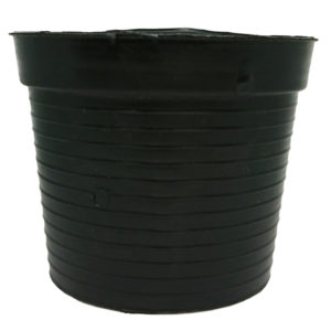 Black Plastic Pot w/Hole 4″ (10cmØ x 8cmH)