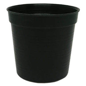 Black Plastic Pot w/Hole 2.5″ (6cmØ x 6cmH)