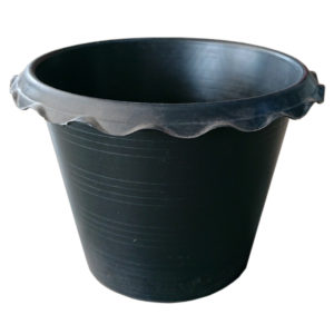 Black Plastic Pot w/out Hole 12″ (Wavy) (30cmØ x 22cmH)