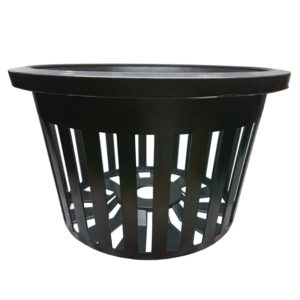 Black Plastic Round Net Pot 9″ (23cmØ x 14cmH)