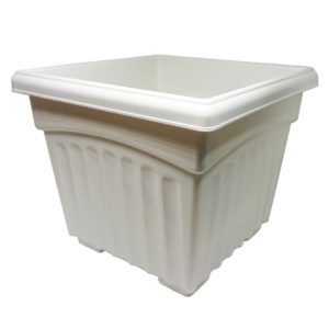 BABA SQ-345 Plastic Pot (White) (34.5cmL x 34.5cmW x 29.7cmH)