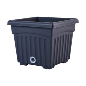 BABA SQ-345 Plastic Pot (Zen Grey) (34.5cmL x 34.5cmW x 29.7cmH)