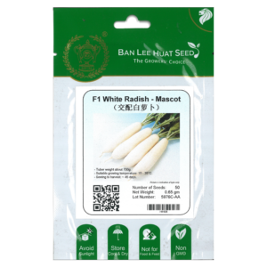 BAN LEE HUAT Seed HH08 F1 White Radish – Mascot (Pack)