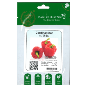 BAN LEE HUAT Seed HH52 Cardinal Star (Red, Hybrid Sweet Pepper) (Pack)