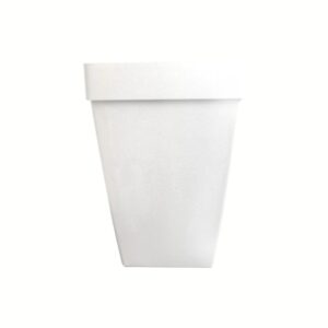 BABA BI-SPH-220 Plastic Pot (White) (22cmL x 22cmW x 31cmH)