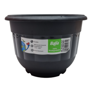 BABA BI-2016 Plastic Pot (Zen Grey) (18.6cmØ x 13.4cmH)
