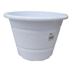 BABA TN-3469-B Plastic Pot (White) (24.5cmØ x 17cmH)