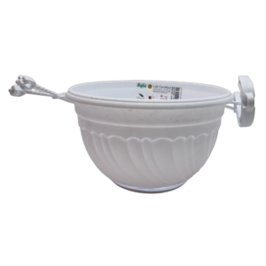 BABA HP-198H Plastic Pot + No.930-B Plastic Hanger (White) (Set)