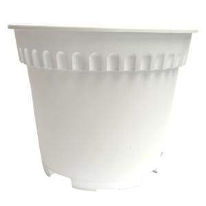 BABA RD-120 Plastic Pot (White) (12.5cmØ x 10.1cmH)